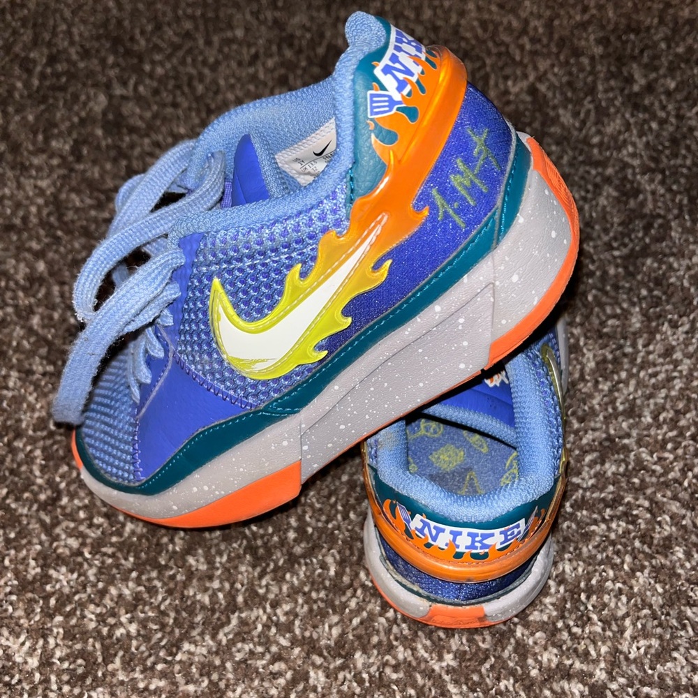 Nike Kids Blue and Orange Sneakers